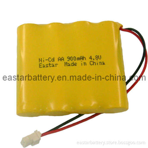 NiCd Battery Pack for Cordless Phone 4.8V Battery Pack with Plug